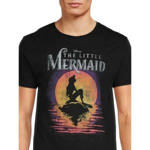 Disney Little Mermaid Sunset Ariel Men's Graphic Tee Size 2XL (50-52)